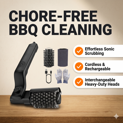 BBQ Grill Brush 3-Speed Settings Electric Grill Brush 3-Speed 2600Mah Cordless Rechargeable Adjustable Angle Gifts for Men Dad