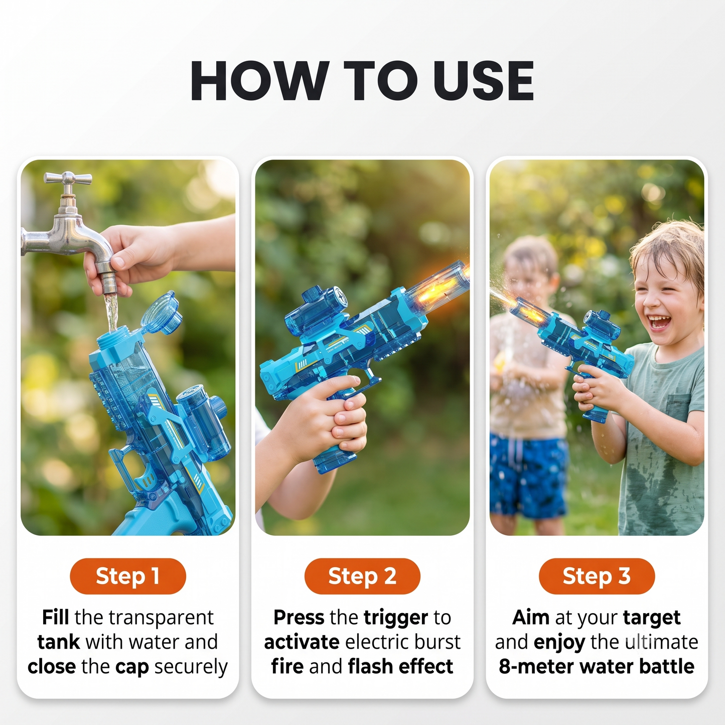 S&T Electric Water Gun with Light Effect