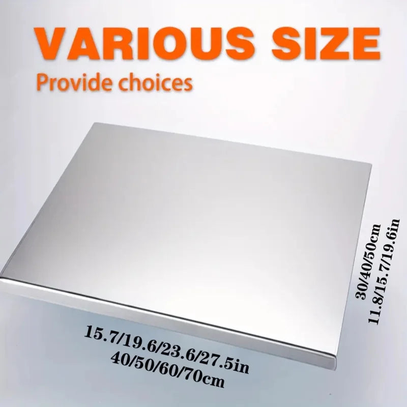 Large Foldable Stainless Steel Cutting Board, Kitchen Tools, BBQ, Kitchen Items, Kitchens Accessories for Home & Outdoor Use