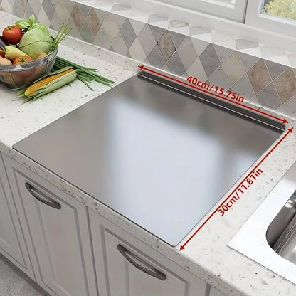 Large Foldable Stainless Steel Cutting Board, Kitchen Tools, BBQ, Kitchen Items, Kitchens Accessories for Home & Outdoor Use