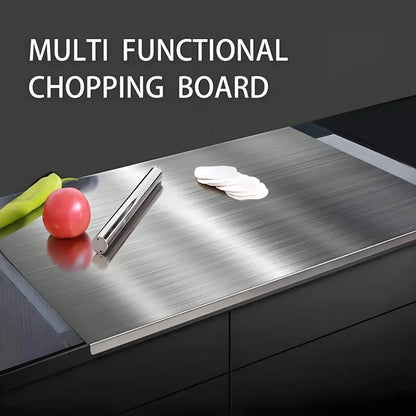 Large Foldable Stainless Steel Cutting Board, Kitchen Tools, BBQ, Kitchen Items, Kitchens Accessories for Home & Outdoor Use