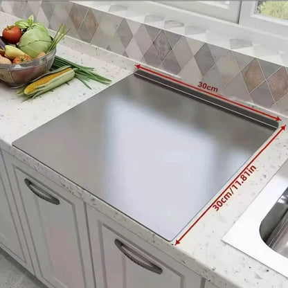 Large Foldable Stainless Steel Cutting Board, Kitchen Tools, BBQ, Kitchen Items, Kitchens Accessories for Home & Outdoor Use